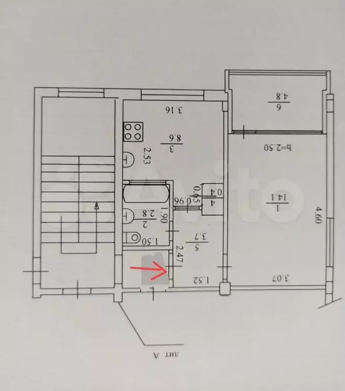 1-к. квартира, 36 м, 2/5 эт. - Фото 0
