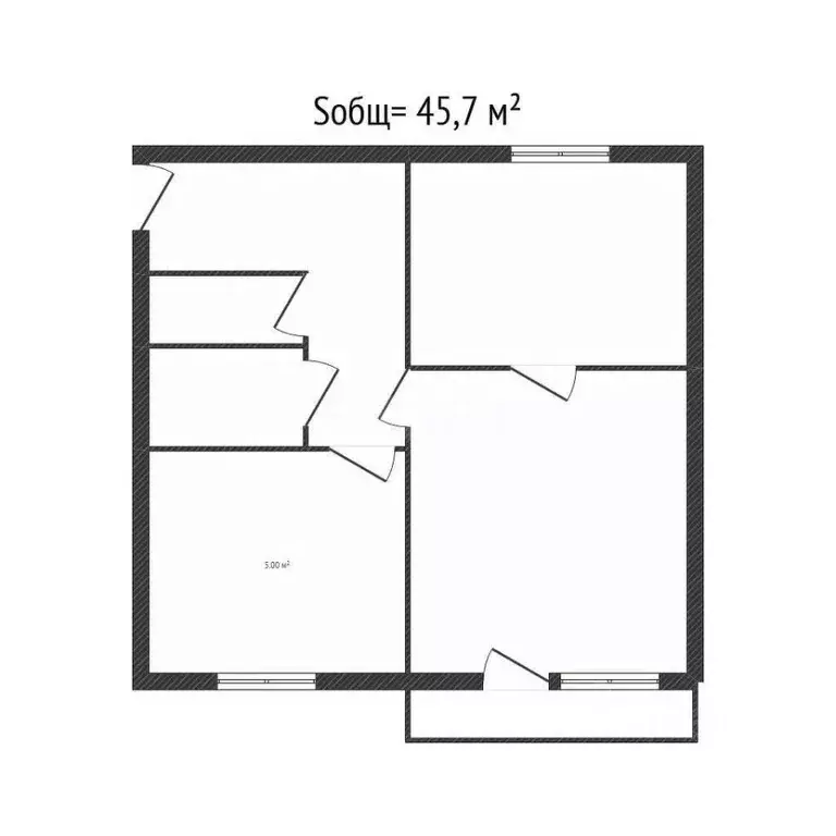 2-к кв. Брянская область, Брянск ул. Пушкина, 65А (45.7 м) - Фото 2