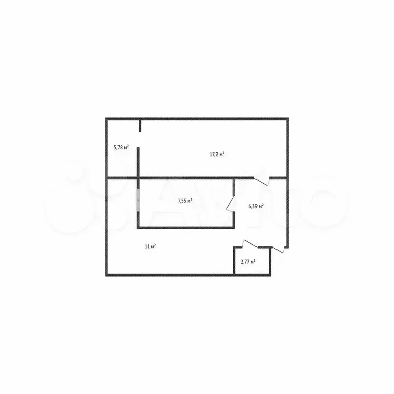 2-к. квартира, 50 м, 2/5 эт. - Фото 0