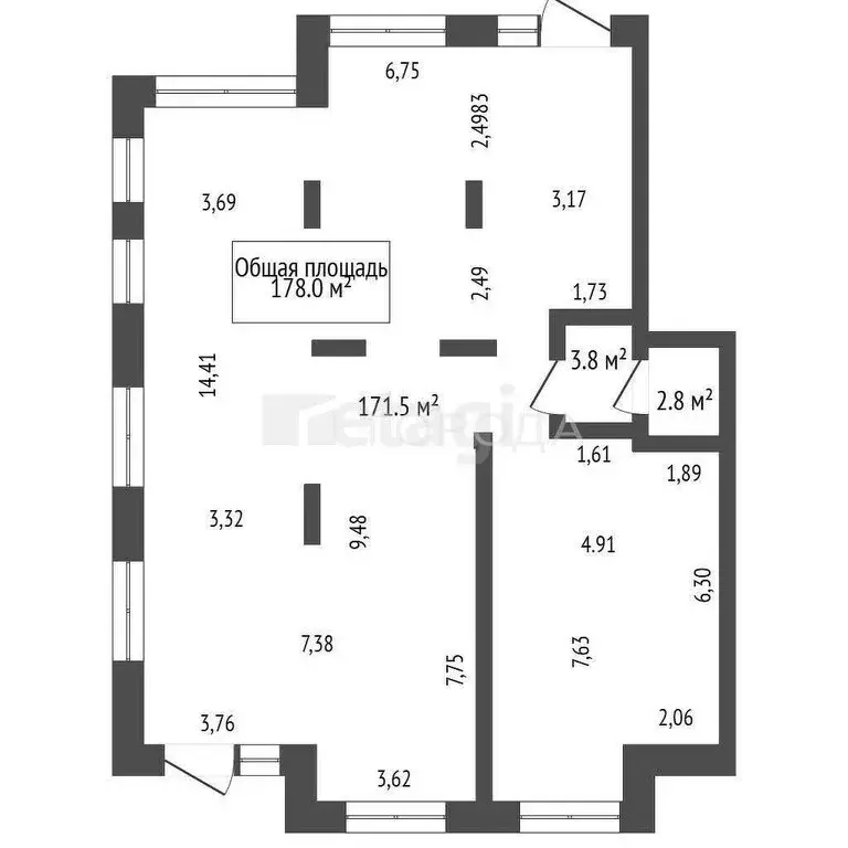 Офис (178 м) - Фото 2