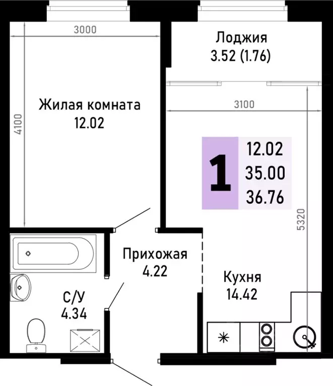 1-к кв. Краснодарский край, Анапа муниципальный округ, Нижняя ... - Фото 0