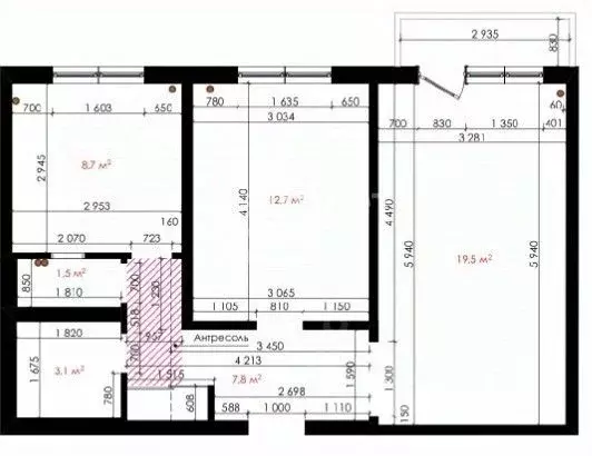 2-к кв. Москва Ленинский просп., 82/2 (55.6 м) - Фото 2