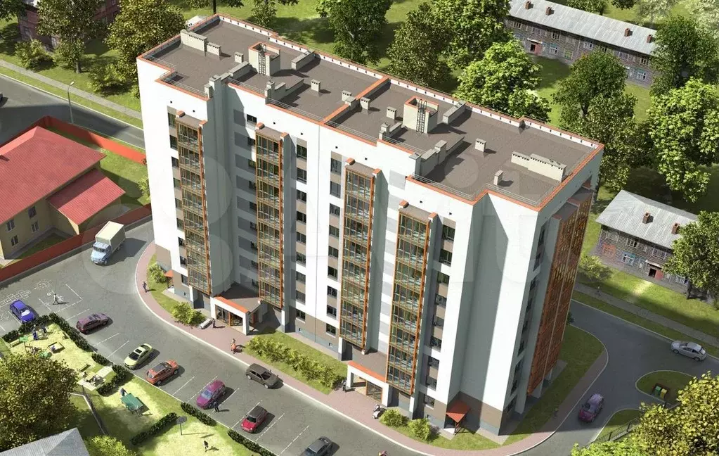 1-к. квартира, 39,4 м, 9/9 эт. - Фото 1