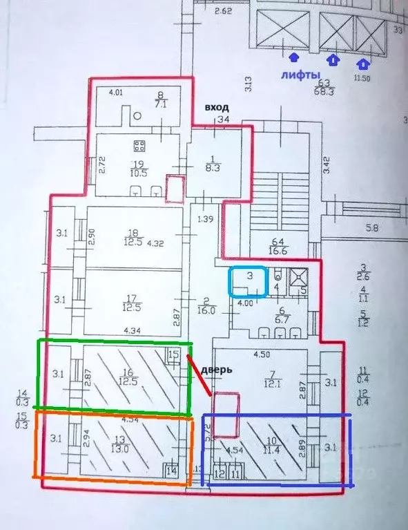 Комната Санкт-Петербург аллея Поликарпова, 1 (38.3 м) - Фото 1