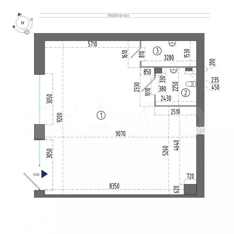 Продажа помещения свободного назначения 82 м2 - Фото 1