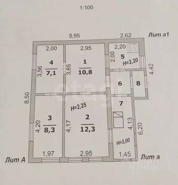 Дом в Белгородская область, Белгород Индустриальная ул., 155 (54 м) - Фото 2