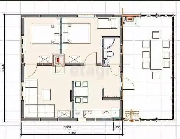 Дом в Удмуртия, Завьяловский район, Маяк СНТ 606 (74 м) - Фото 2