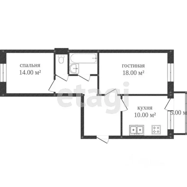 2-к кв. Костромская область, Кострома Рабочий просп., 11 (54.8 м) - Фото 1