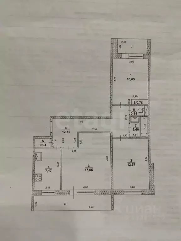 3-к кв. Ульяновская область, Ульяновск ул. Карбышева, 28 (64.8 м) - Фото 2