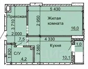 1-к кв. Новосибирская область, Новосибирск Юбилейный мкр, ул. ... - Фото 0