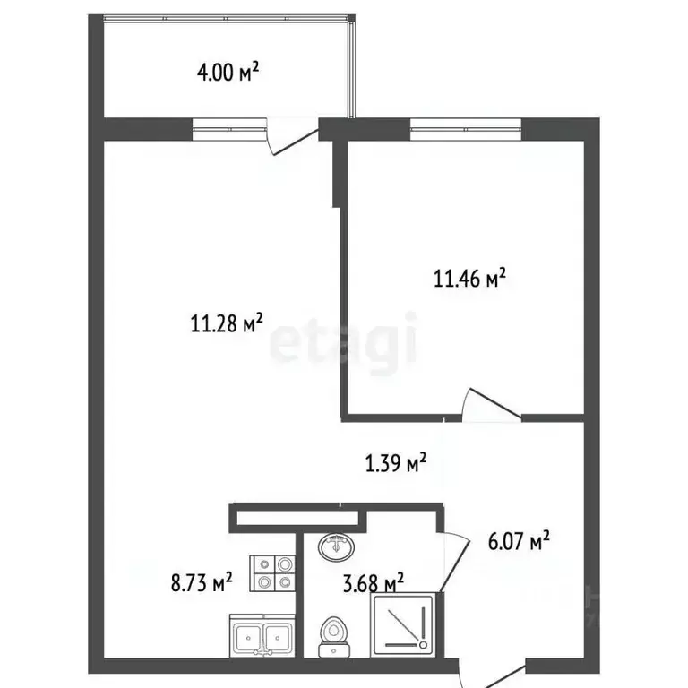 2-к кв. Московская область, Раменское Спортивный проезд, 6 (42.6 м) - Фото 0