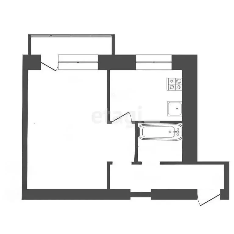 1-комнатная квартира: Ижевск, улица Лихвинцева, 46 (32.4 м) - Фото 1