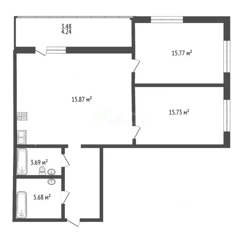 3-к кв. Марий Эл, Йошкар-Ола ул. Льва Толстого, 10 (91.7 м) - Фото 2