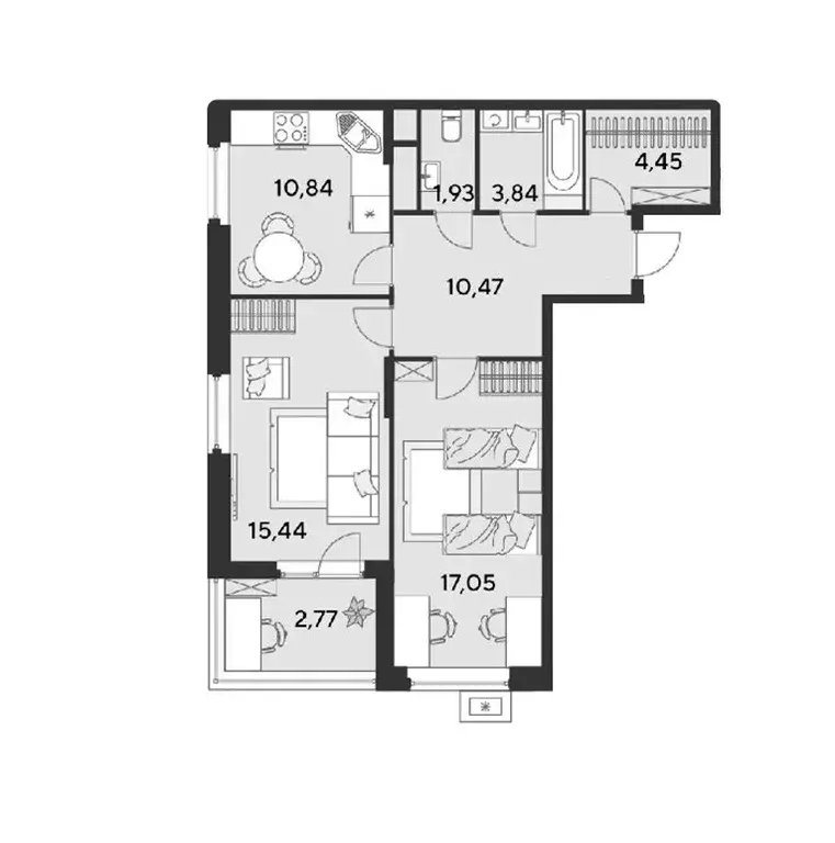 Продаётся 2-к квартира, 66.79 м - Фото 0