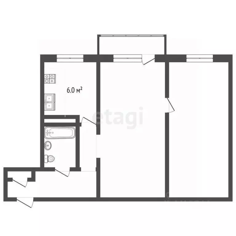 2-к кв. Ярославская область, Ярославль ул. Панина, 33 (46.3 м) - Фото 2