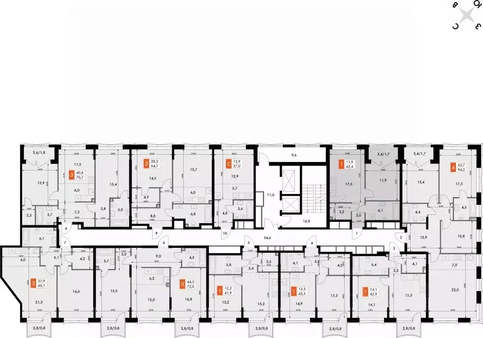 1-к кв. Нижегородская область, Нижний Новгород Черниговская ул. (43.4 ... - Фото 1