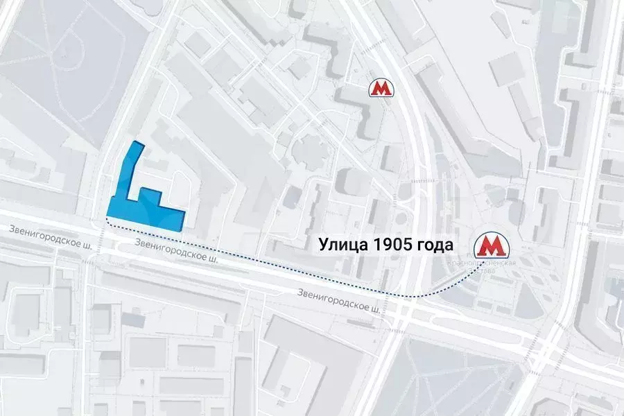 Ресторан 551.5 м у м. Улица 1905 года на трафике - Фото 1