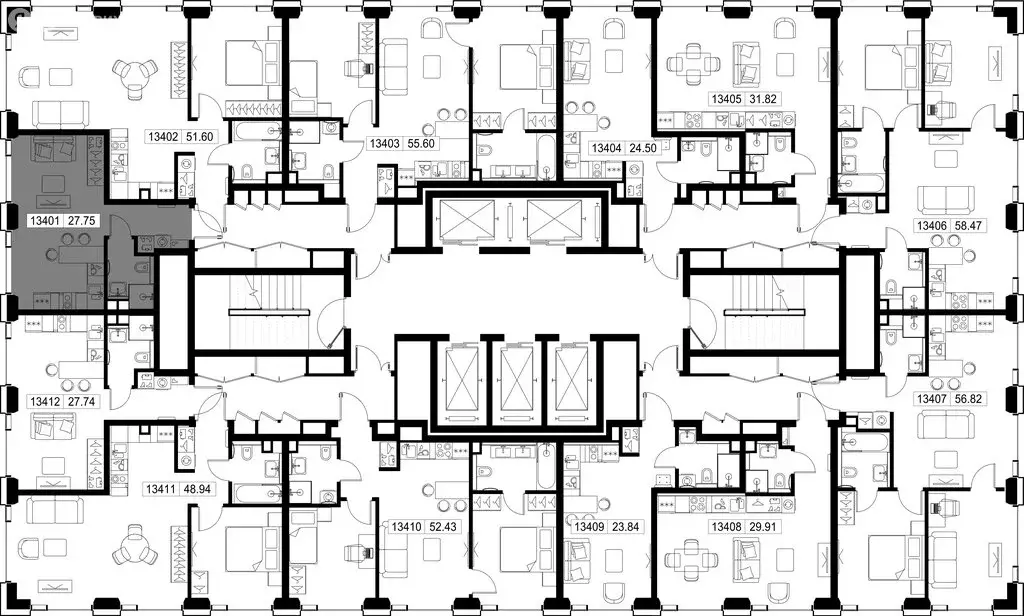 Квартира-студия: Москва, ЗАО, Можайский район (27.75 м) - Фото 1