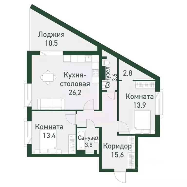 2-к кв. Челябинская область, Челябинский городской округ, пос. ... - Фото 0