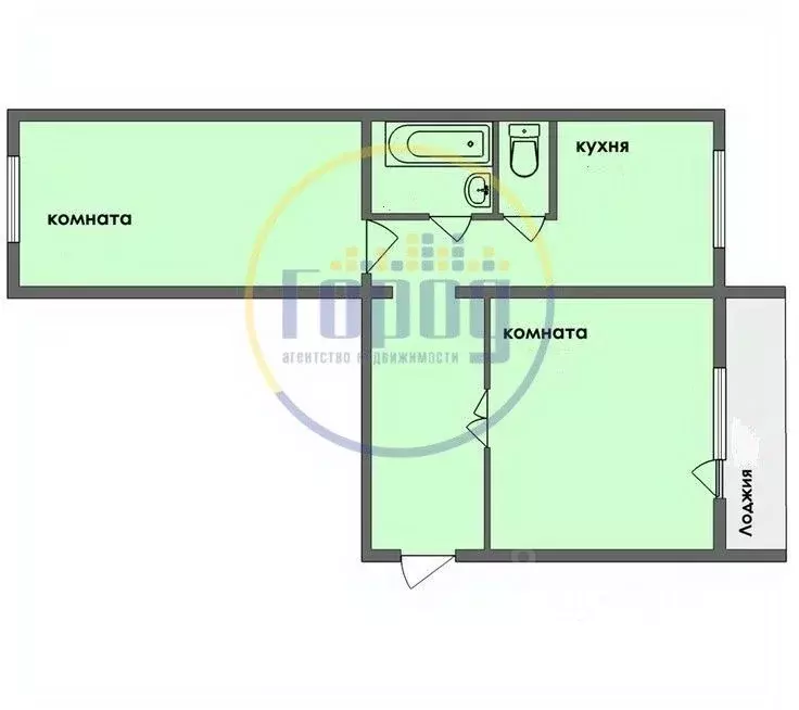 2-к кв. Челябинская область, Копейск ул. Калинина, 17 (56.3 м) - Фото 2