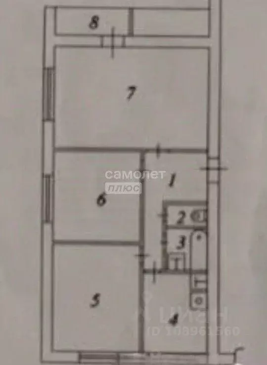 Квартира, 3 комнаты, 60.4 м - Фото 1