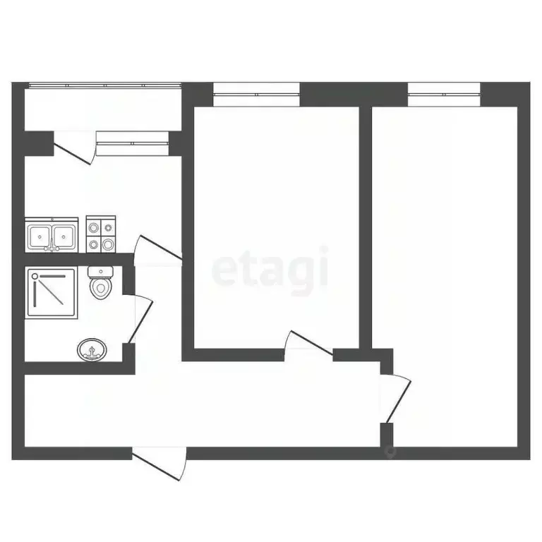 2-к кв. Забайкальский край, Чита ул. Нечаева, 74 (64.0 м) - Фото 1