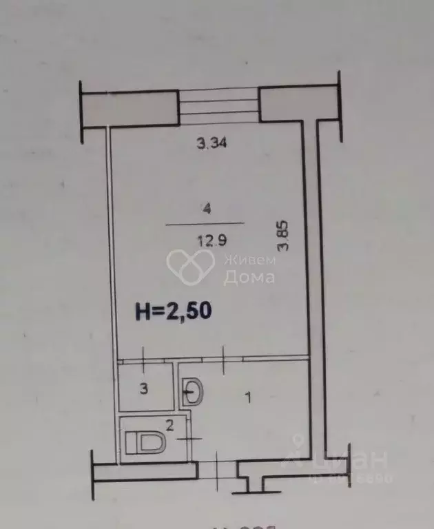 Комната Волгоградская область, Волжский ул. Имени генерала Карбышева, ... - Фото 2
