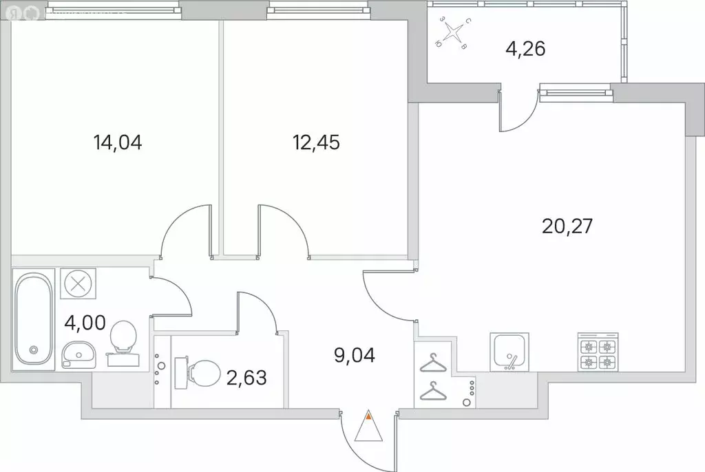 2-комнатная квартира: Всеволожский район, Заневское городское ... - Фото 0