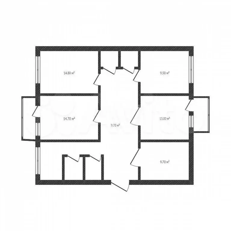 5-к. квартира, 86,7 м, 2/5 эт. - Фото 0