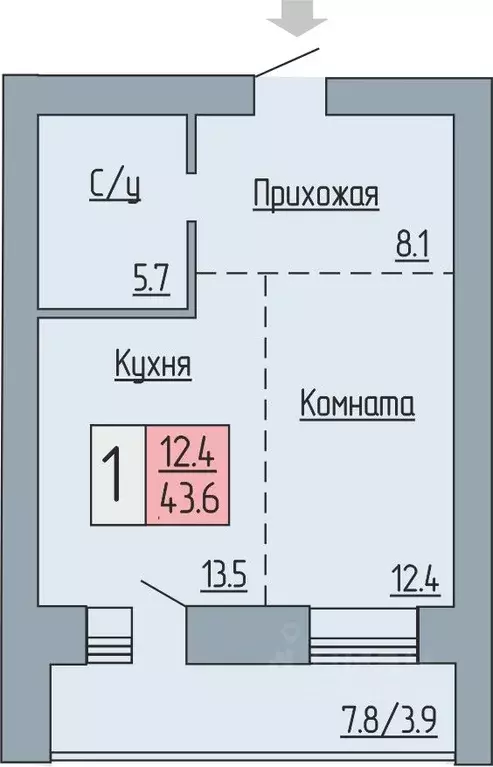 1-к кв. Курганская область, Курган Солнечный бул., 19 (43.6 м) - Фото 0
