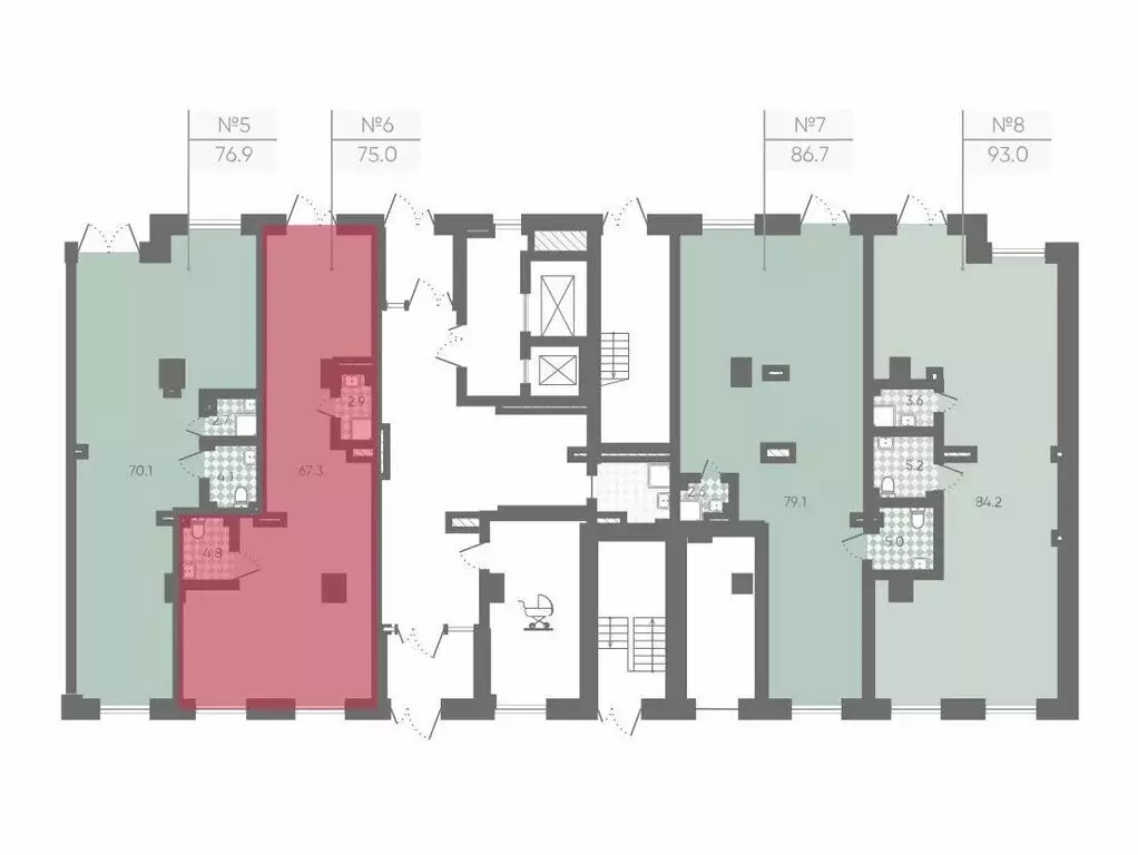 Офис (75.8 м) - Фото 2