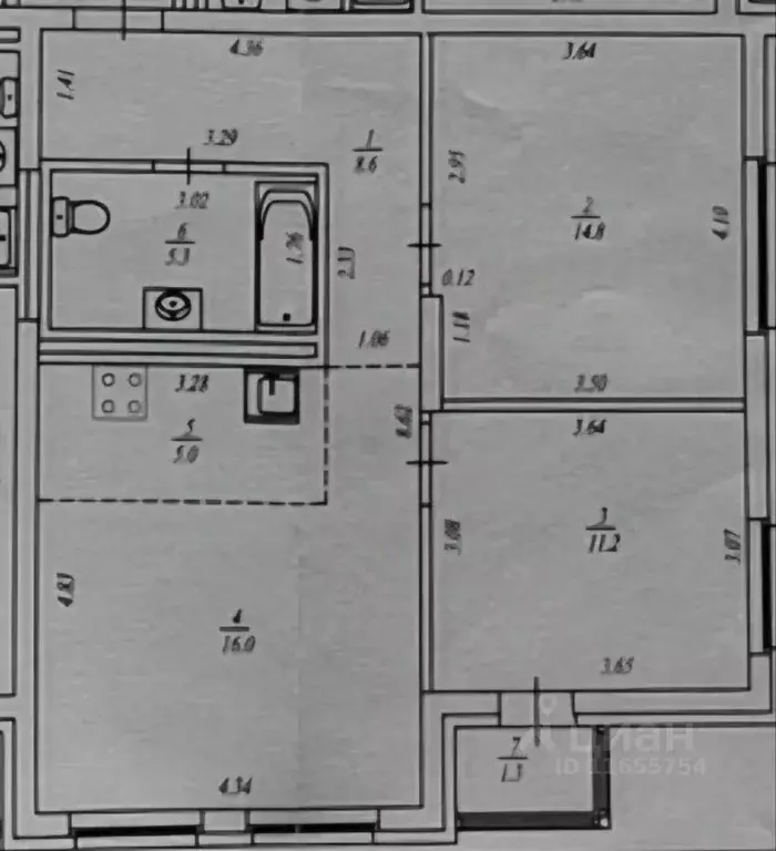 3-к кв. Башкортостан, Уфа бул. Яркий, 8 (60.9 м) - Фото 2