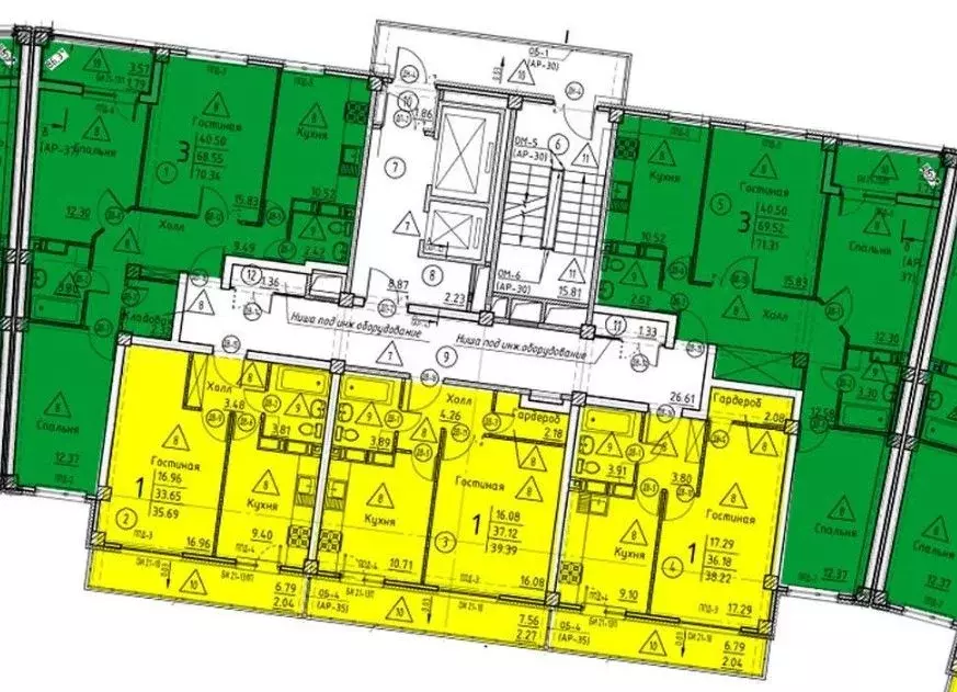 3-к кв. Пензенская область, Пенза ул. Генерала Глазунова, 11 (70.34 м) - Фото 2