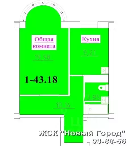 1-к кв. Дагестан, Махачкала ул. Шелковая, 18 (43.0 м) - Фото 0