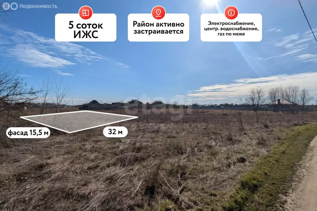 Участок в хутор Белый, Луговая улица (5 м) - Фото 1