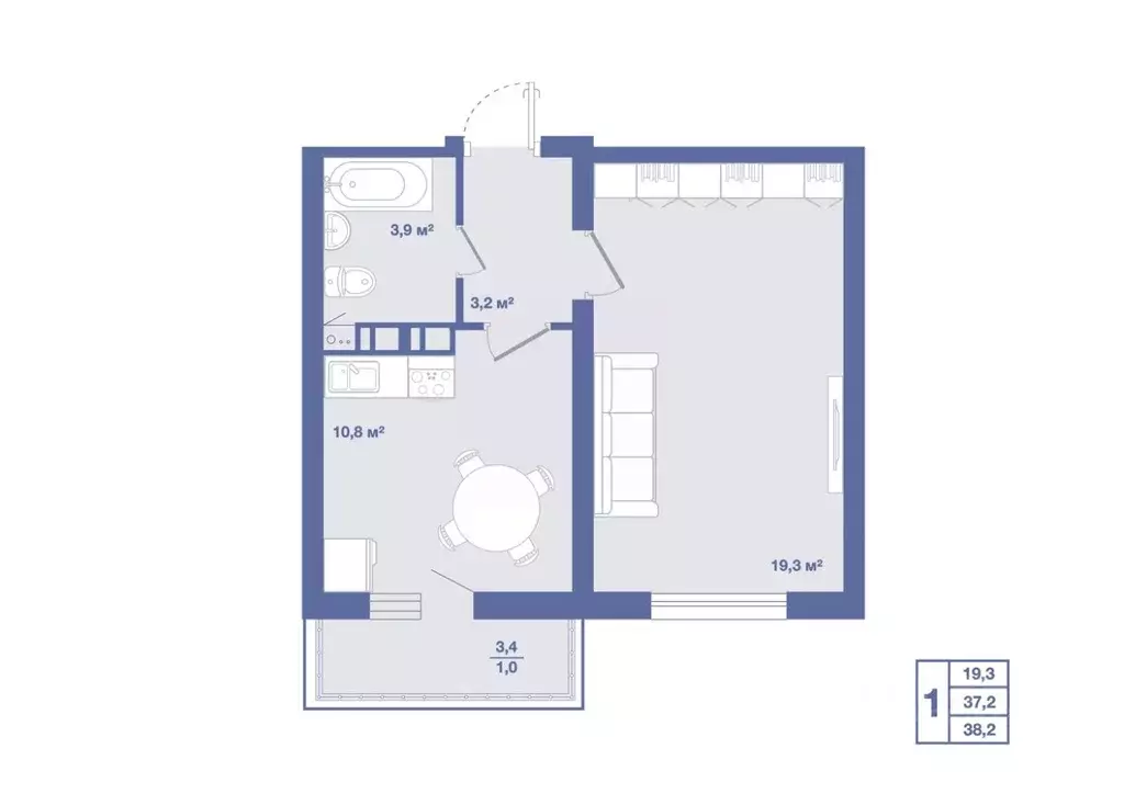 1-к кв. Воронежская область, Воронеж ул. Шидловского, 22 (38.2 м) - Фото 1