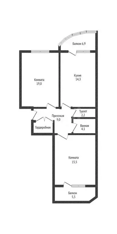 2-комнатная квартира: Краснодар, Морская улица, 47 (63.9 м) - Фото 0