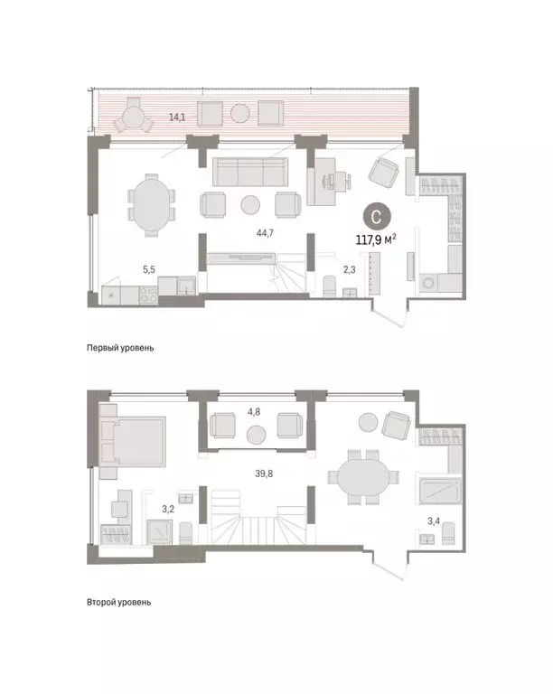 2-комнатная квартира: Тюмень, Причальная улица, 5 (117.86 м) - Фото 1