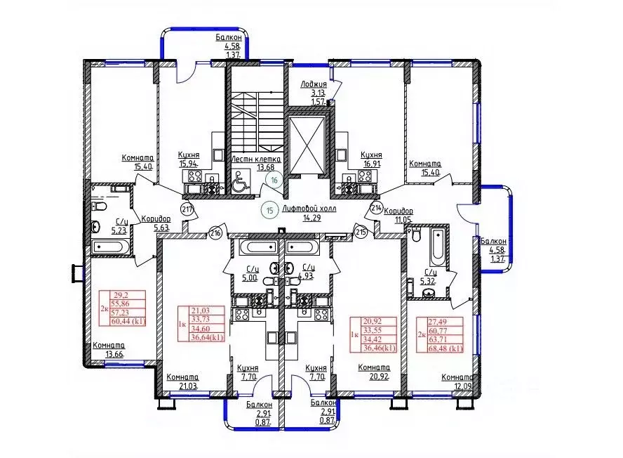 1-к кв. Калининградская область, Калининград ул. Дубовая Аллея (34.6 ... - Фото 2