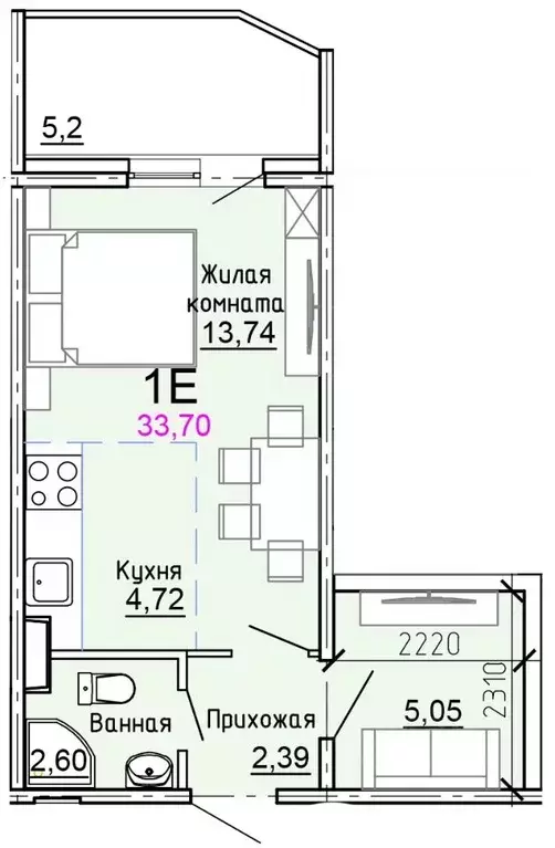 Студия Московская область, Солнечногорск городской округ, Голубое пгт ... - Фото 1