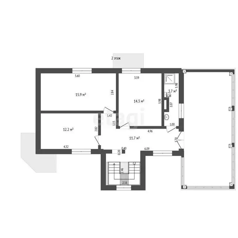 Дом в Гурьевск, Луговая улица (261 м) - Фото 2