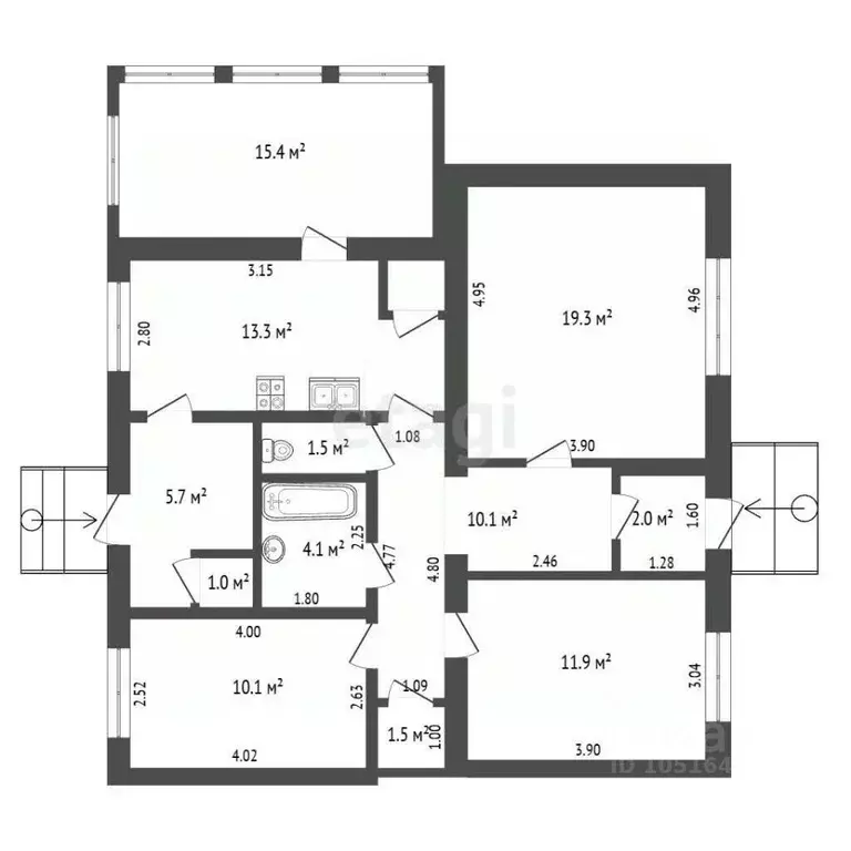 Дом в Крым, Кировское пгт ул. Днепровская (96 м) - Фото 2