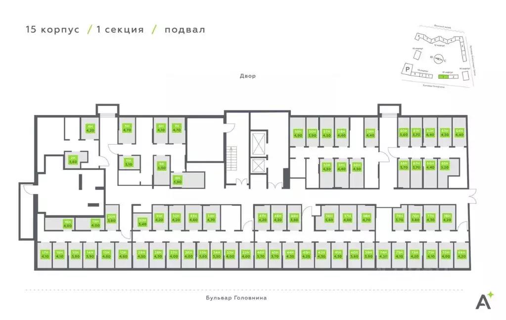 Помещение свободного назначения в Санкт-Петербург Аквилон Залив жилой ... - Фото 1