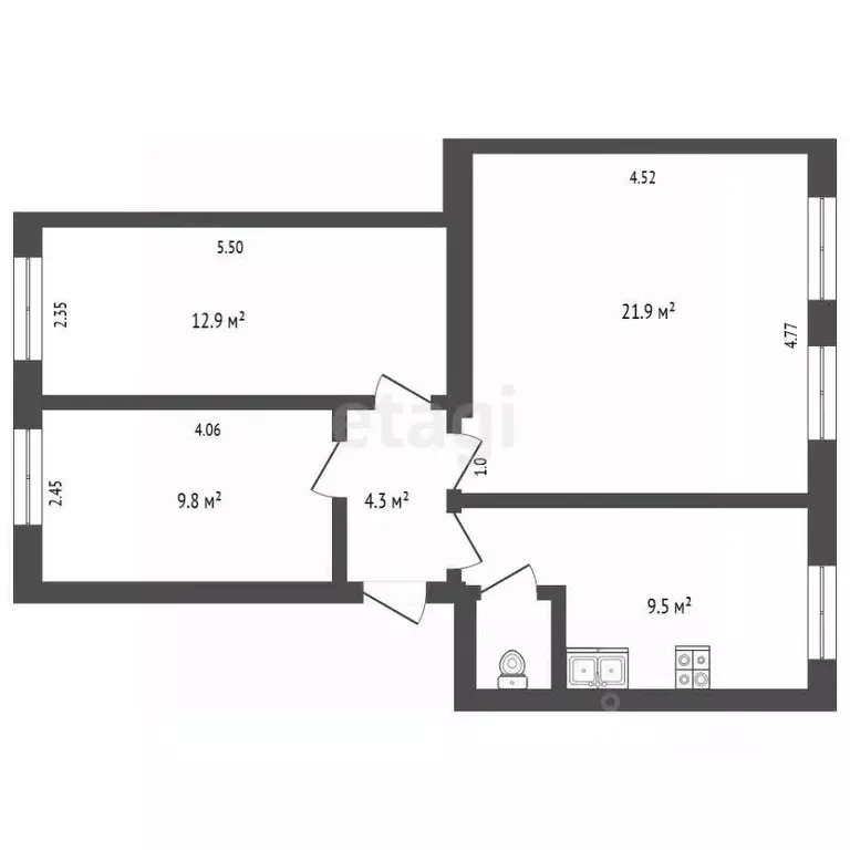 Комната Ярославская область, Ярославль просп. Ленина, 9 (12.9 м) - Фото 2