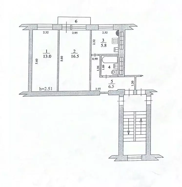 2-к кв. Московская область, Щелково ул. Пушкина, 3 (45.0 м) - Фото 2