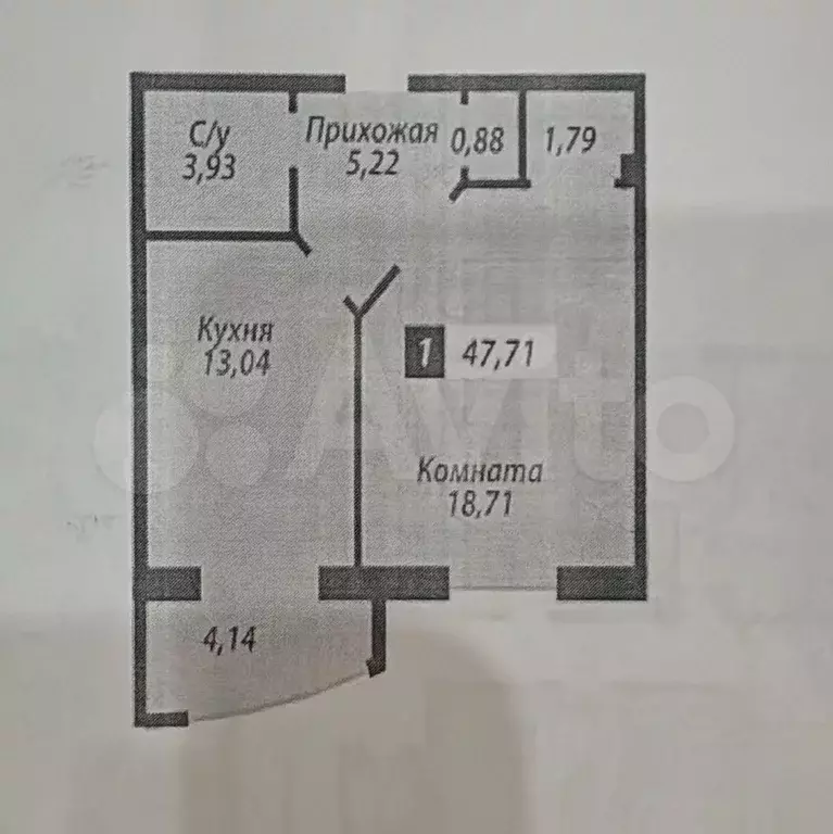 1-к. квартира, 50 м, 4/10 эт. - Фото 0