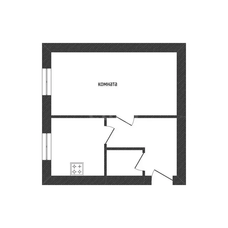 1-комнатная квартира: Волхов, улица Кирова, 20 (29.52 м) - Фото 1