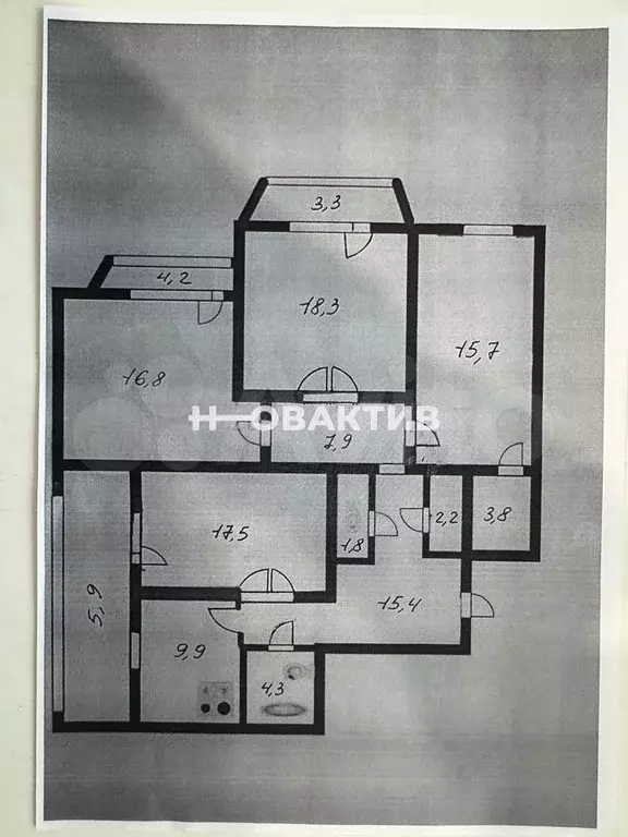 4-к. квартира, 113,6 м, 14/16 эт. - Фото 0