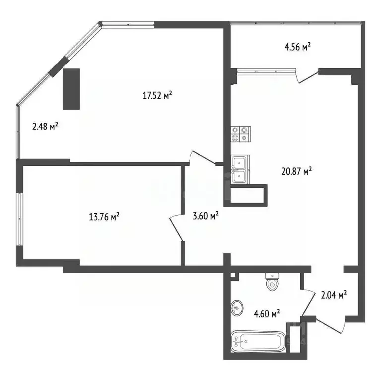 2-к кв. Крым, Ялта ул. Кирова, 155Ак2 (64.07 м) - Фото 1