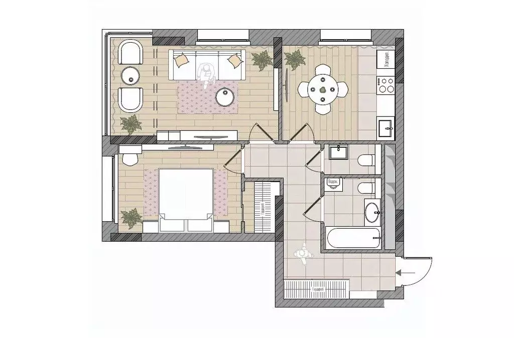 2-к кв. Кировская область, Киров Мелькомбинатовский проезд, 3 (59.3 м) - Фото 1